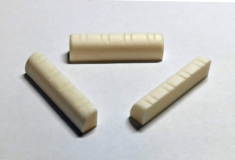 Generic 3 pcs Mandolin Nuts Slotted Bone 28 x 5 x 7