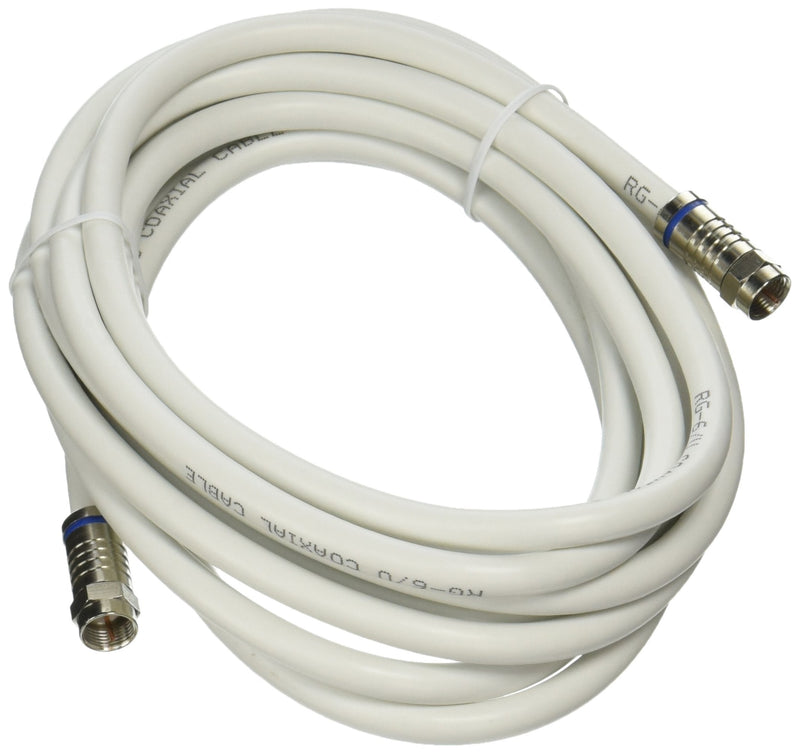HD Frequency 12-Feet Solid Copper RG6 Coaxial Cable, White (HDF3300) Coaxial 25FT White