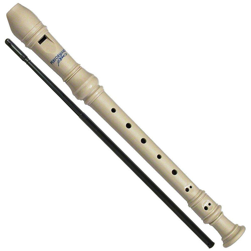 Performance Plus RECB-W 3 Piece Deluxe Soprano Recorder, Ivory White - Educator Approved Baroque/English