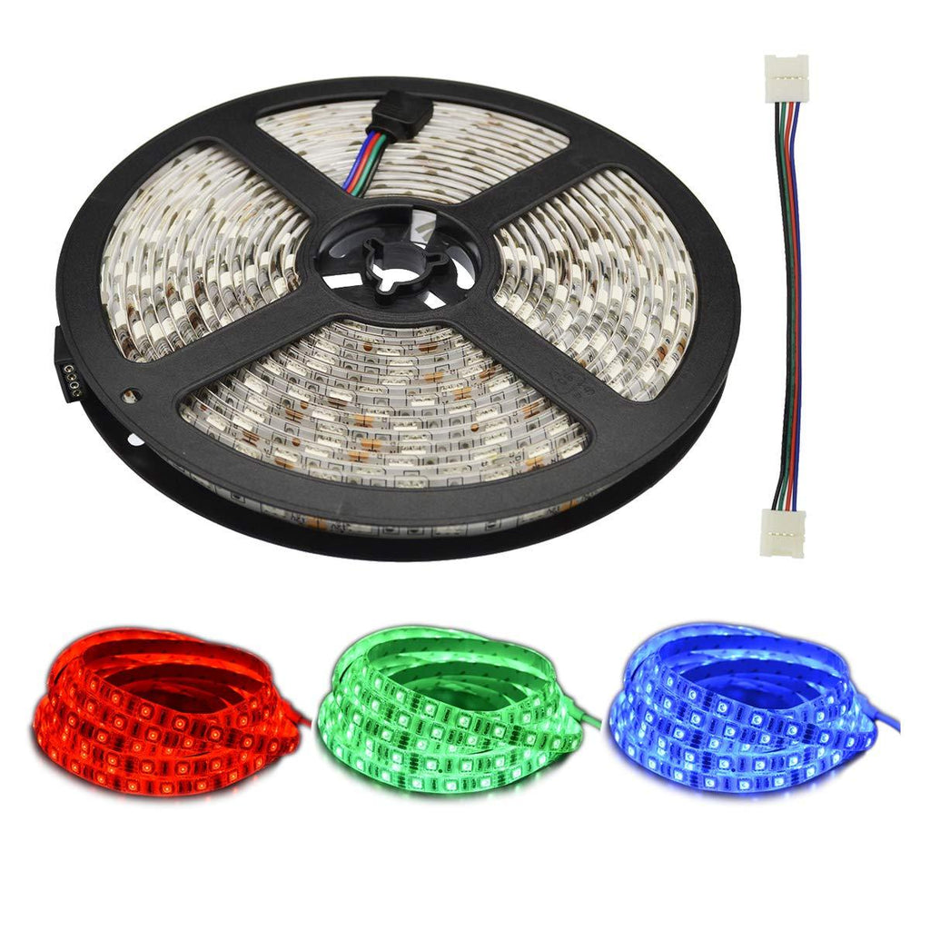 [AUSTRALIA] - elcPark 5M 16.4ft Multi-Color Changing Color RGB LED Strip Lights 300 SMD 5050 Waterproof IP65 DC12V 72W 