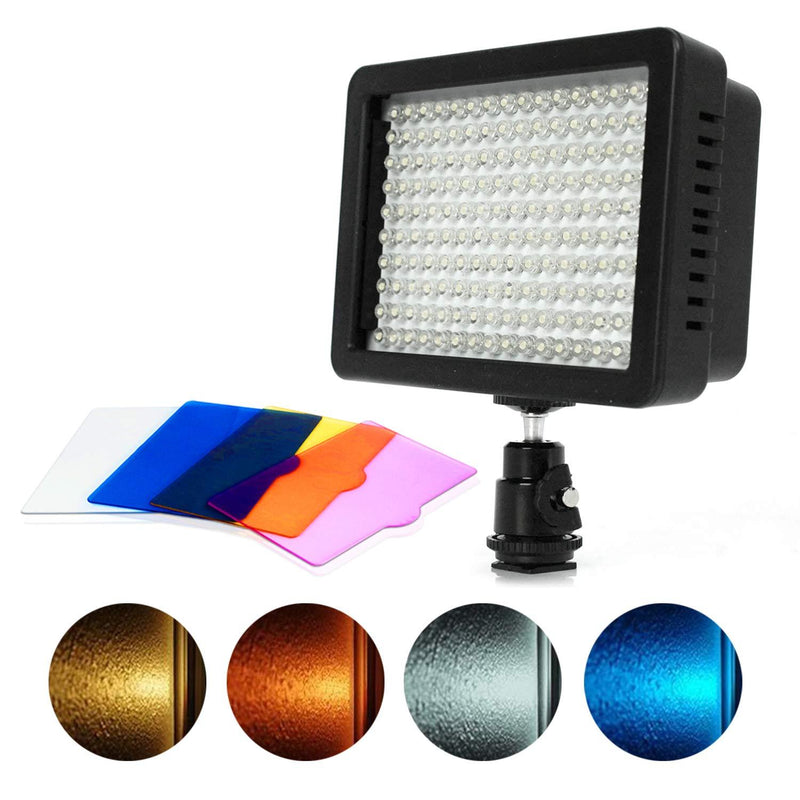 Julius Studio on Camera Video Light Photo Dimmable 160 LED Ultra High Power Panel with 1/4" Thread for Canon, Nikon, Sony and Other DSLR Cameras, JGG2161