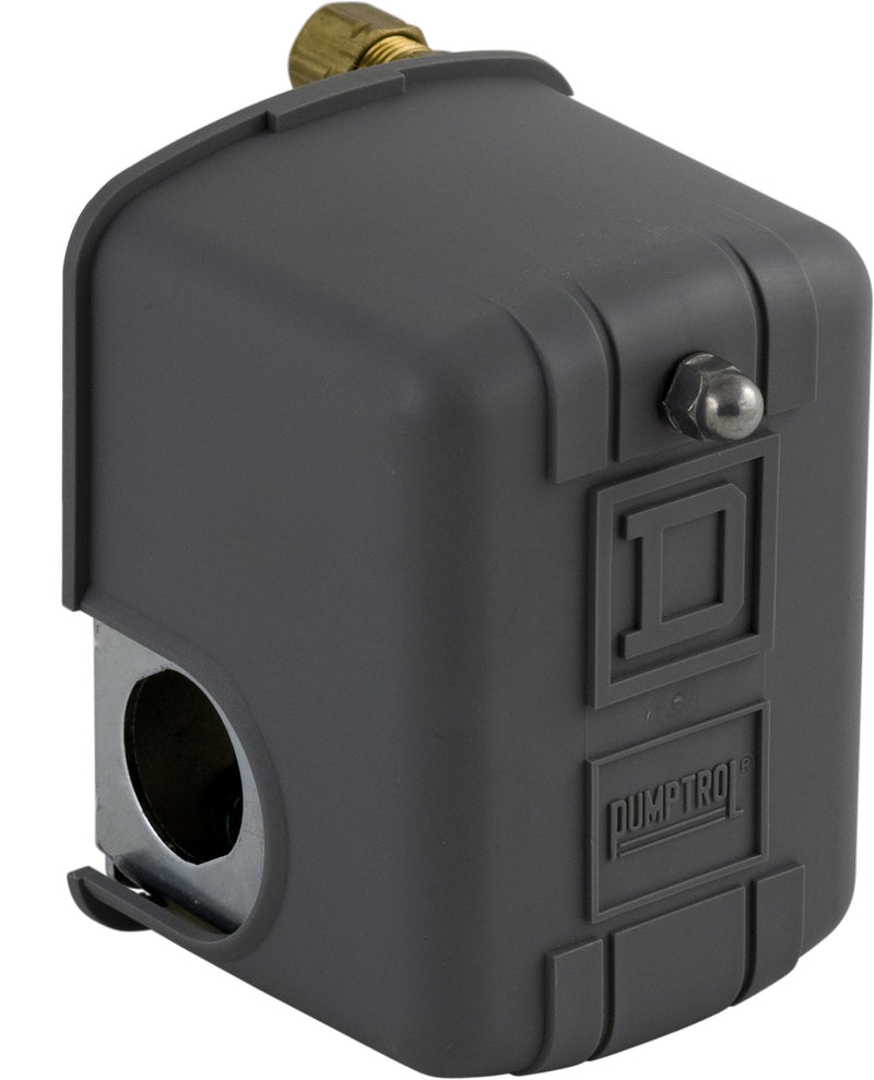Square D by Schneider Electric 9013FHG2J27X Air-Compressor Pressure Switch, 100 psi Set Off, 20 psi Fixed Differential, 1/4" NPSF Internal, 2-Way Release Valve