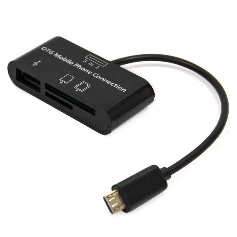 Micro USB Card Reader, VONOTO 3 in 1 Micro USB Host adapter SD TF Samsung card reader OTG Mobile Phone Connection