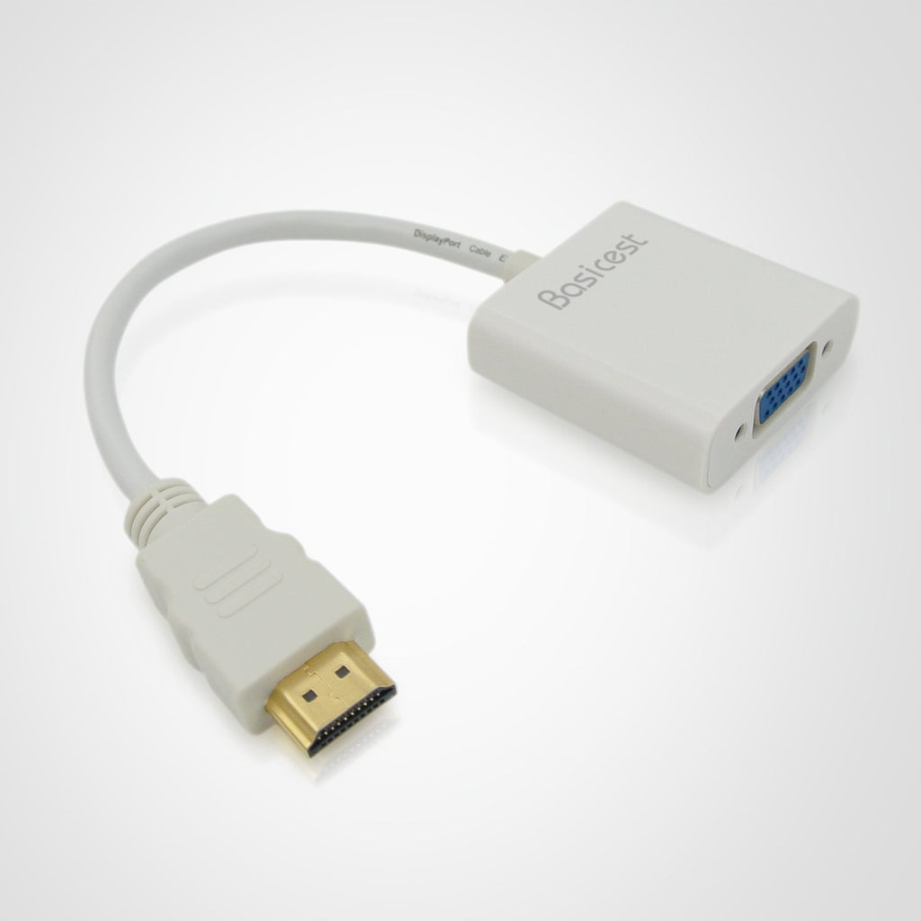 Basicest BAS2006 Extensive HDMI (M) to VGA (F) Adapter Cable - White