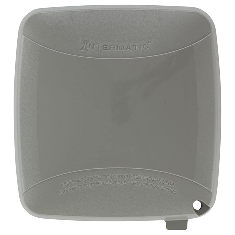 Intermatic WP5225G Extra Duty Plastic Weatherproof Cover 2.75-Inch Double Gang, Grey