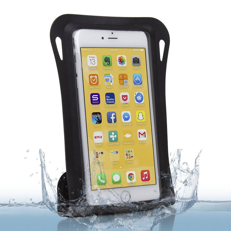 Satechi GoMate Waterproof Smartphone Case - Compatible with iPhone 6/7, Samsung Galaxy S7 Edge, S7, Note 4, Nexus 6/5, HTC One and More - IPX8 Certified Waterproof Up to 100 feet IPX8 Black
