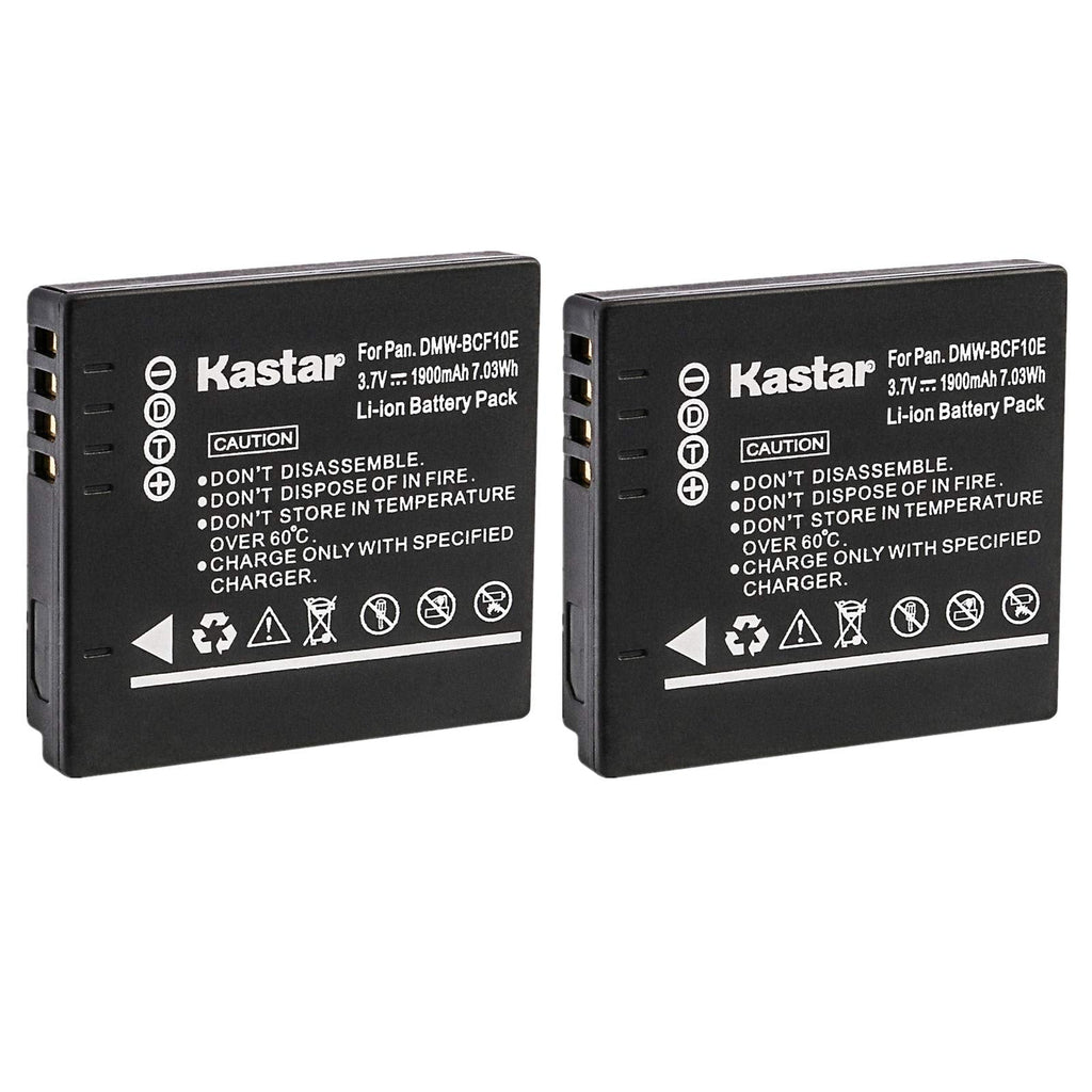 Kastar Battery (2-Pack) for Panasonic DMW-BCF10 DMW-BCF10PP A59 & Lumix DMC-FS12 FS15 FS25 FS4 FS42 FS6 FS7 FX40 FX48 FX500 FX550 FX580 F2 F3 FH1 FH20 FH22 FH3 FT3 FT4 FX68 FX700 FX75 TS1 TS2 TS3 TS4