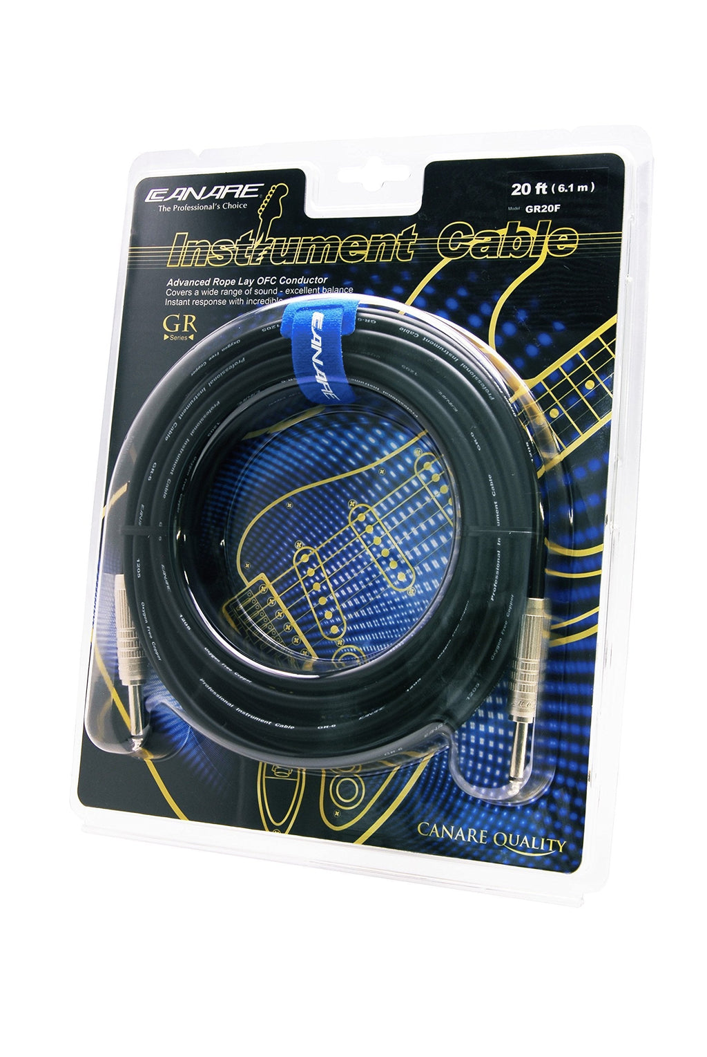 [AUSTRALIA] - Canare GR20F 20-Feet 1/4-Inch Straight Instrument Cable 