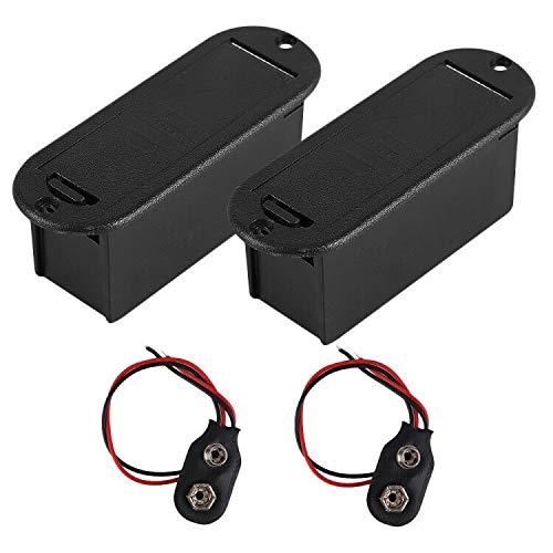 9V Battery Box Case Holder for Active Guitar Bass Pickup (Pack of 2)