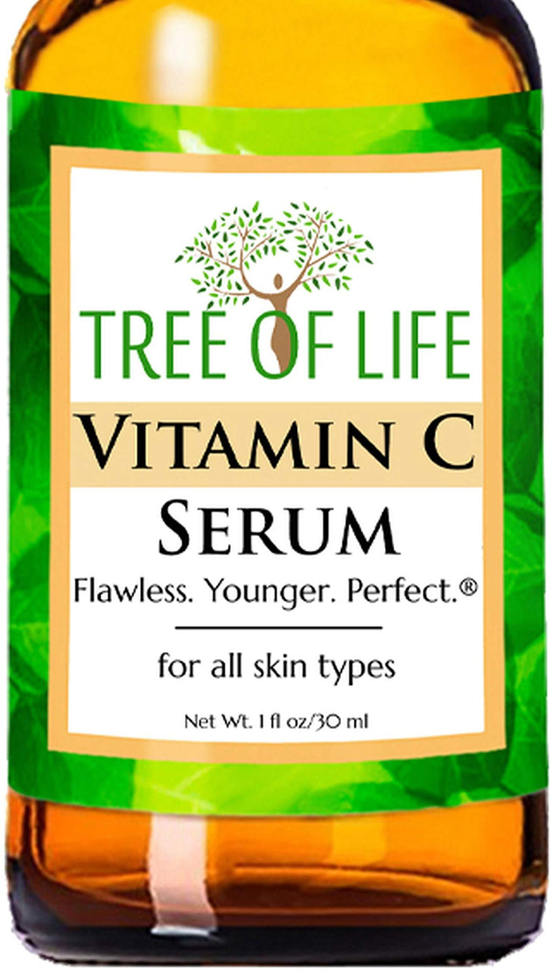 Tree of Life Glow Vitamin C Serum for Face Brightening | Revitalizing Facial Serum with Vitamin E, 1 Fl Oz