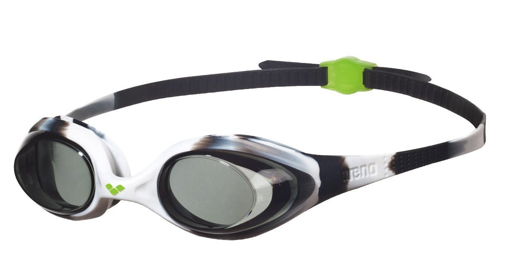 Arena Spider Jr Youth Swim Goggles Black / White / Clear Non-mirror