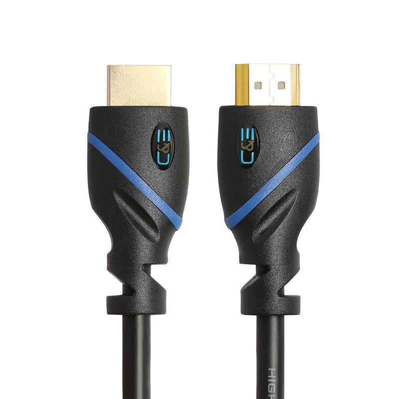 25ft (7.6M) High Speed HDMI Cable Male to Male with Ethernet Black (25 Feet/7.6 Meters) Supports 4K 30Hz, 3D, 1080p and Audio Return CNE60539 25 Feet (Single Pack) HDMI Male to Male 1 Pack
