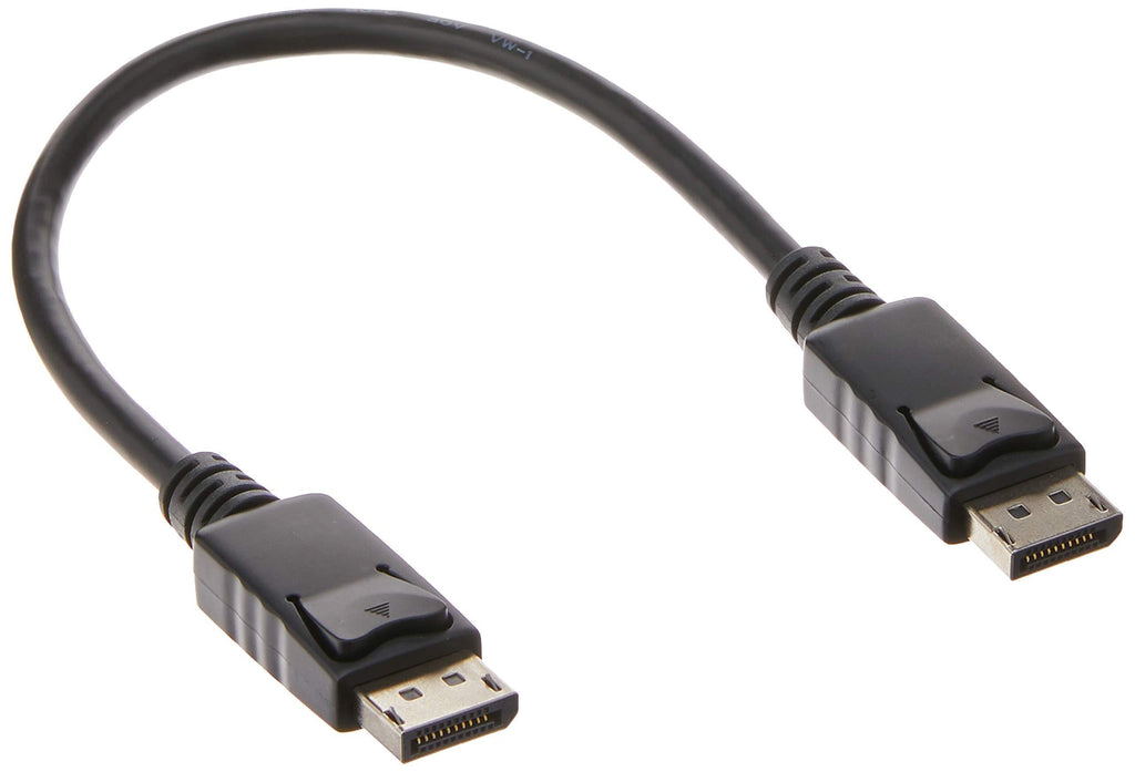 Tripp Lite DisplayPort Cable with Latches (M/M), DP to DP, 4K x 2K, 1-ft. (P580-001), Black 1'