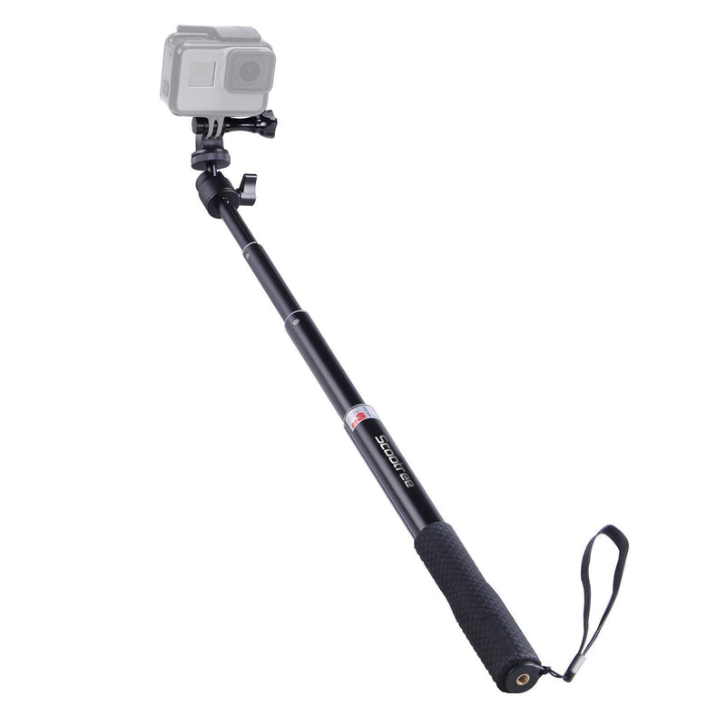 Smatree Extendable Aluminum Selfie Stick/Monopod Compatible for GoPro Max/Hero 9/8/7/6/5/4/3+/GOPRO Hero(2018)/AKASO GeekPro SJCAM SJ4000 SJ5000 Xiaomi Yi Camera Action Camera