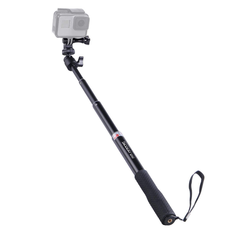 [AUSTRALIA] - Smatree Extendable Aluminum Selfie Stick/Monopod Compatible for GoPro Max/Hero 9/8/7/6/5/4/3+/GOPRO Hero(2018)/AKASO GeekPro SJCAM SJ4000 SJ5000 Xiaomi Yi Camera Action Camera 