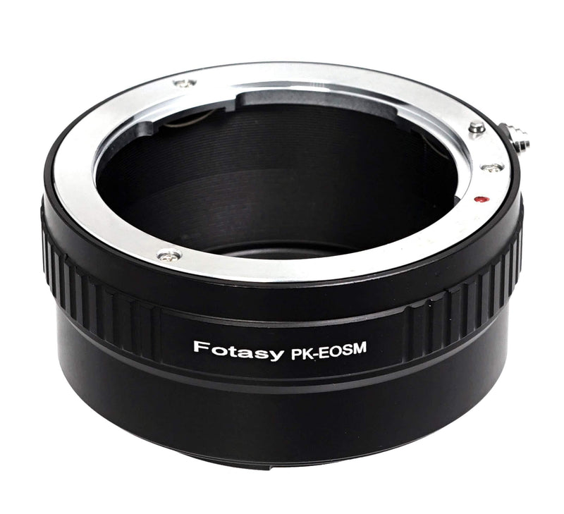 Fotasy Manual PK Lens to Canon EF-M Mount Adapter, PK EFM, PK EOS M Adapter, EFM Pentax K, Compatible with Pentax PK Lens & Canon EOS-M Mirrorless Cameras M1 M2 M3 M5 M6 M6 Mark II M10 M50 M100 M200 Pentax EFM