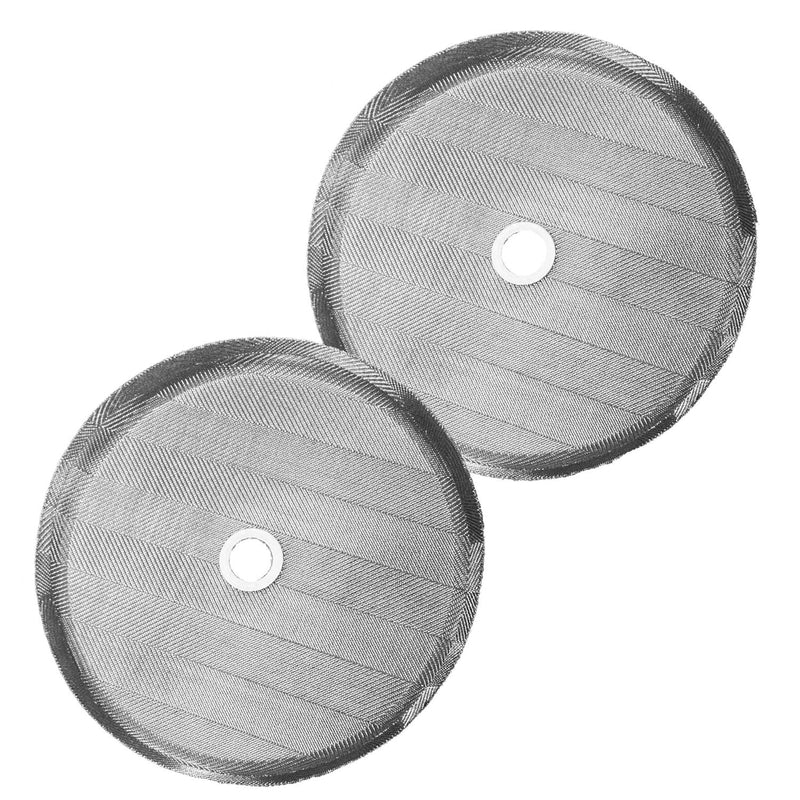 French Press Replacement Filter Screen (2pack) - Includes Metal Center Ring - Universal 8-Cup Stainless Steel Reusable Filter