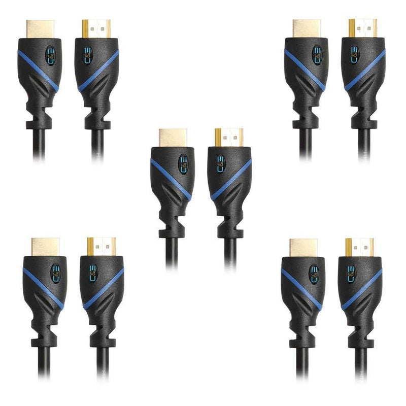 15ft (4.5M) High Speed HDMI Cable Male to Male with Ethernet Black (15 Feet/4.5 Meters) Supports 4K 30Hz, 3D, 1080p and Audio Return CNE67934 (5 Pack) 15 Feet (5-Pack) HDMI Male to Male 5 Pack