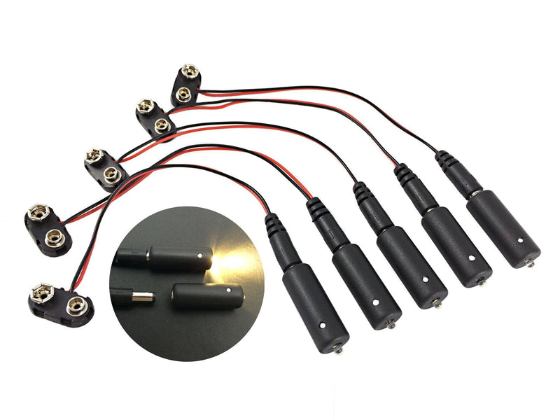[AUSTRALIA] - 5 Pack, Warm White Led 9 Volt Battery Operated Micro Effects Light for Scenery Props and Models 