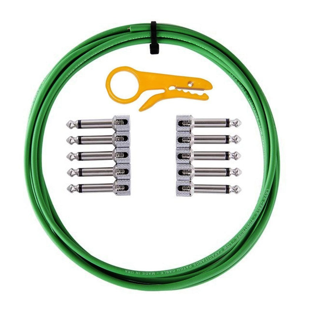 [AUSTRALIA] - Lava Cable Tightrope Solder-Free Pedal-Board Kit Green Cable / Nickel Connectors 