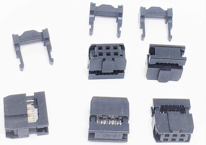 Pc Accessories 50-Pack IDC 2X3 6 Pins 0.1" 2.54mm Dual Row Sockets for Flat Ribbon Cable, 6P FC Female Connectors
