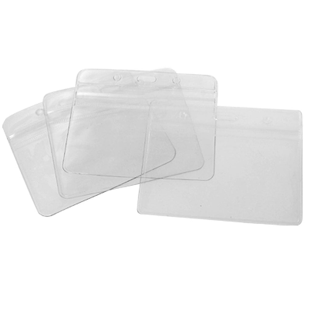 Soft Plastic Water Resistant Horizontal Card Holder, 4 Pcs, Pink