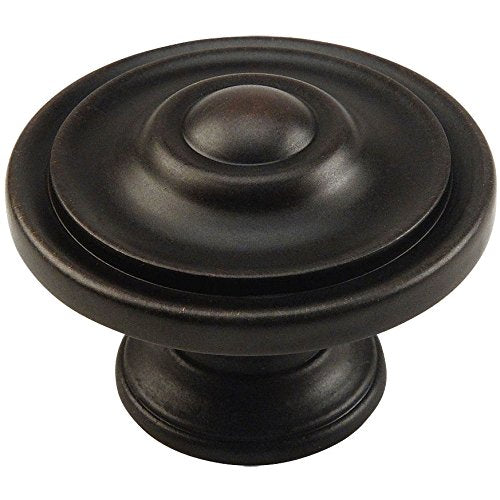 10 Pack - Cosmas 6821ORB Oil Rubbed Bronze Cabinet Hardware Round Knob - 1-3/8" Diameter
