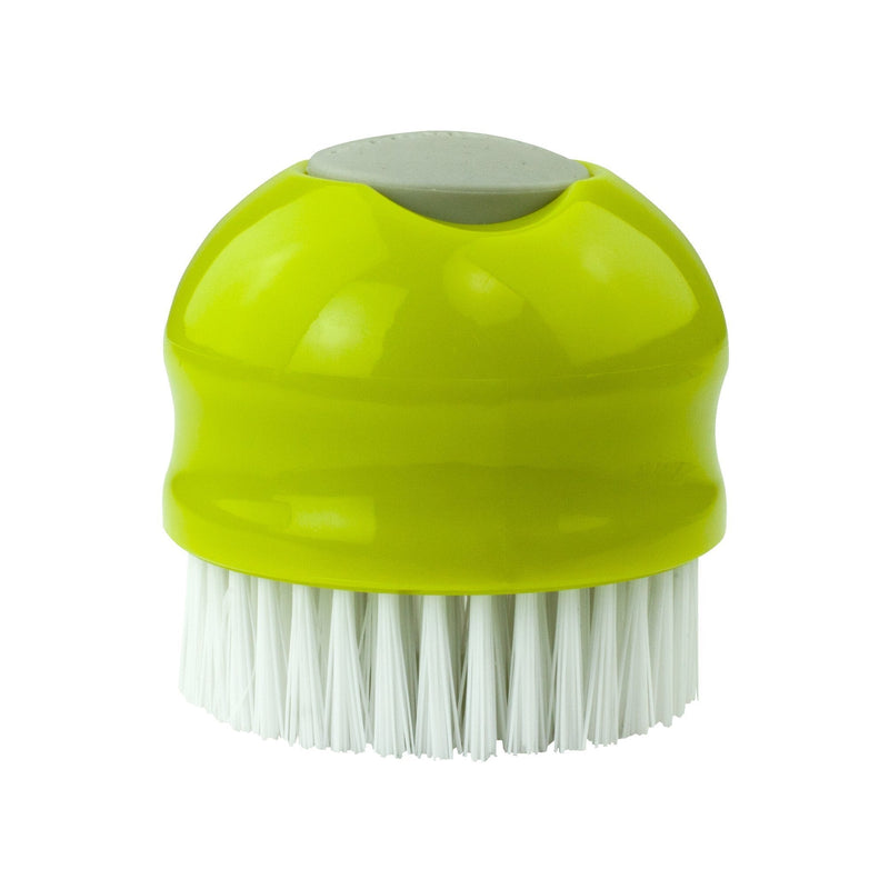 Casabella Two in One Veggie Brush, Green and Cool Gray