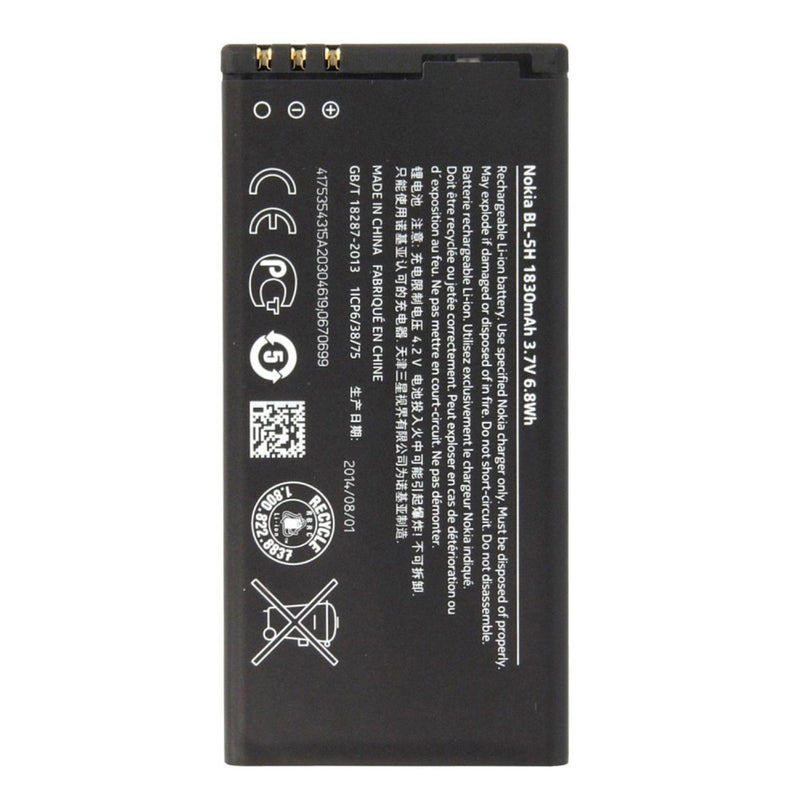 Compatible with Nokia Lumia 630, 638, 635, 636 Standard Battery OEM BL-5H (Bulk Packaging)