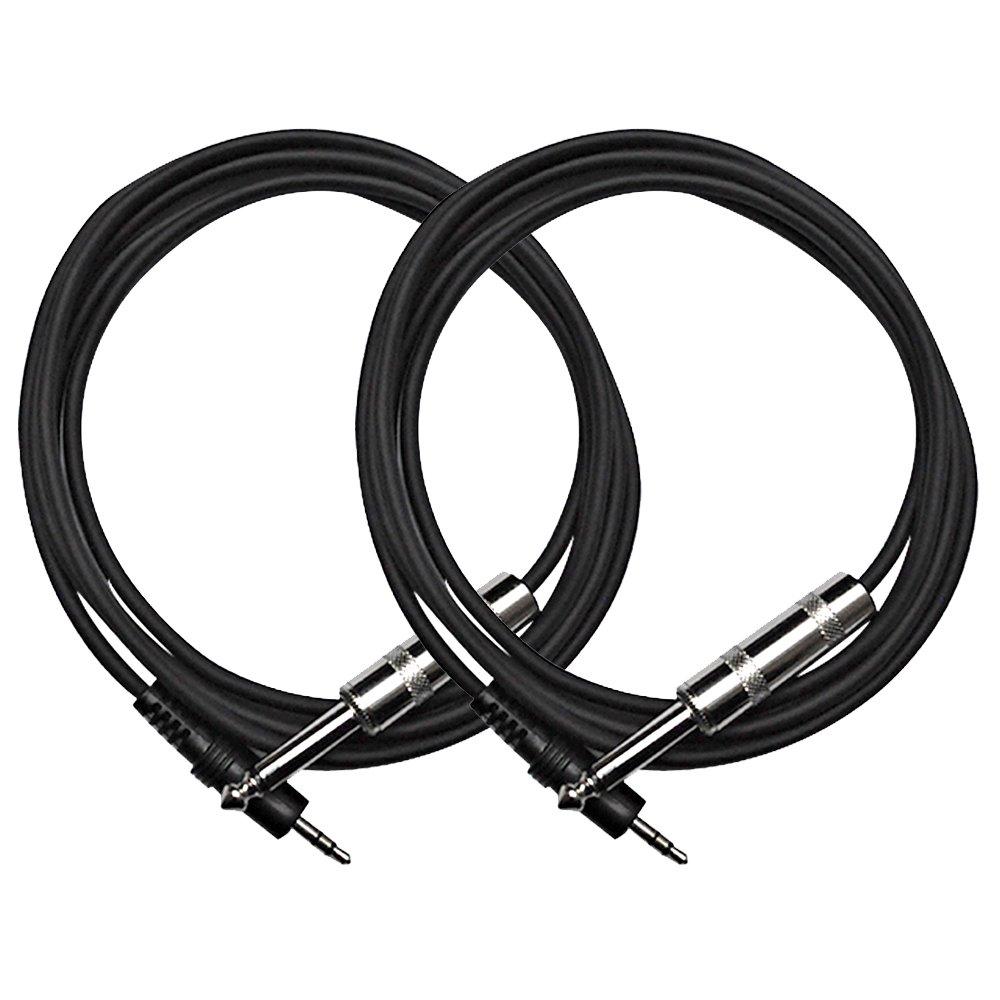 [AUSTRALIA] - Seismic Audio SA-iSTMO6-2Pack Pair of 6-Feet Stereo 1/8-Inch TRS to Mono 1/4-Inch TS Patch Cables 