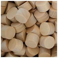 WidgetCo 3/8" Maple Wood Plugs, Face Grain Quantity 100