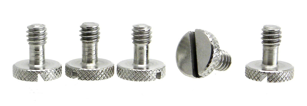 Steel Screws 1/4" Tripod Quick Release QR Plate Camera Flathead Slot Stainless SS Ideal for Manfrotto/Sachtler (5) 5