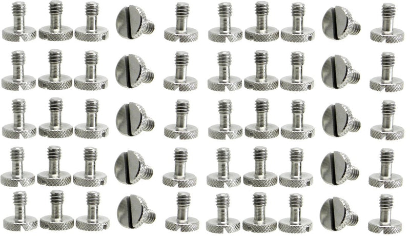 Steel Screws 1/4" Tripod Quick Release QR Plate Camera Flathead Slot Stainless SS ideal for Manfrotto / Sachtler (50) 50