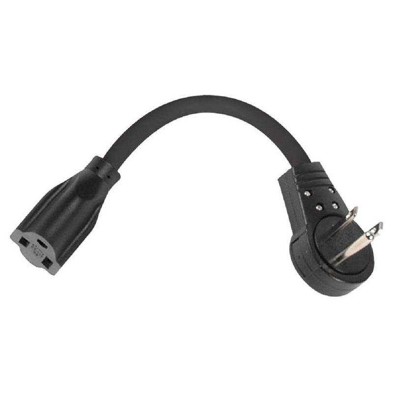 P-A000146N - 6" Extension Cord with Flat Rotating Plug - Black