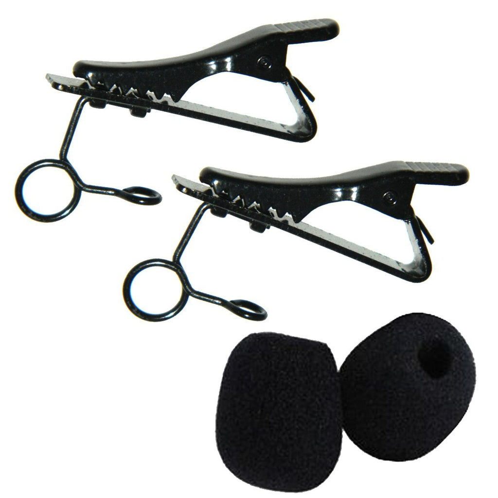 Foitech Clip 5/16" Ring-type Lapel/Lavalier Microphone Tie Clip, 2-pack (Black)