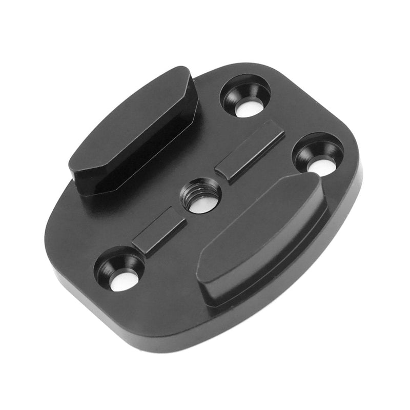 BGNing CNC Aluminum Flat Surface Mount w/Tripod cam Adapter (Black) Compatible with GoPro Hero3/3+/4/5/6/7/8/9/MAX, Insta360 ONE R, Osmo Action (1 Pcs) 1 Pcs