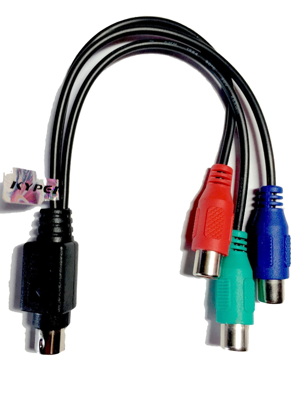 Kyper 7-Pin S-Video to HDTV / 3 RCA RGB (Red, Blue, & Green) Component HDTV Video Cable