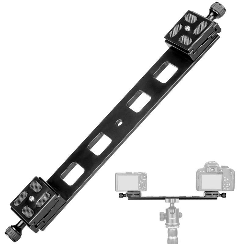 Koolehaoda Lengthened Quick Release Plate Double Dual Quick Release Plate DSLR Camera Tripod Mount Bracket Ball Head with Quick Release Plate (PU-380)