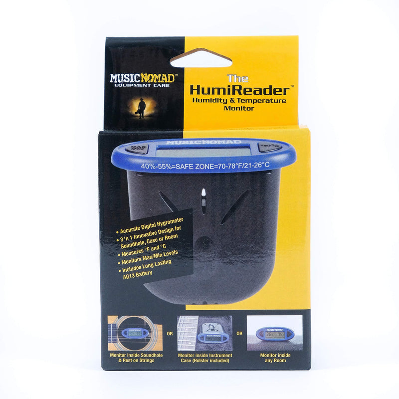 MusicNomad HumiReader Hygrometer, Humidity, & Temperature Monitor (MN305)