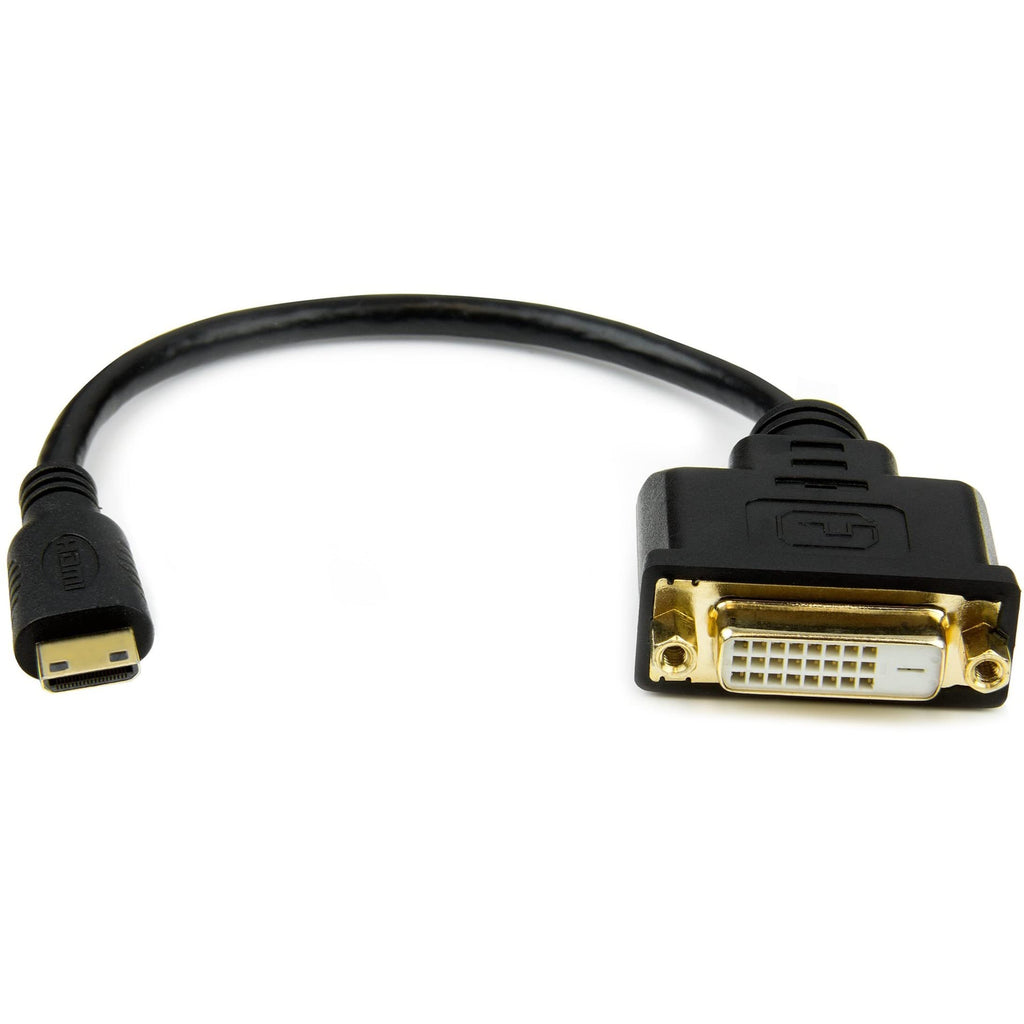 StarTech.com 8in Mini HDMI to DVI-D Adapter M/F - 8 inch Mini HDMI to DVI Cable - Connect a Mini HDMI tablet or laptop to a DVI-D display (HDCDVIMF8IN) 8in - M/F