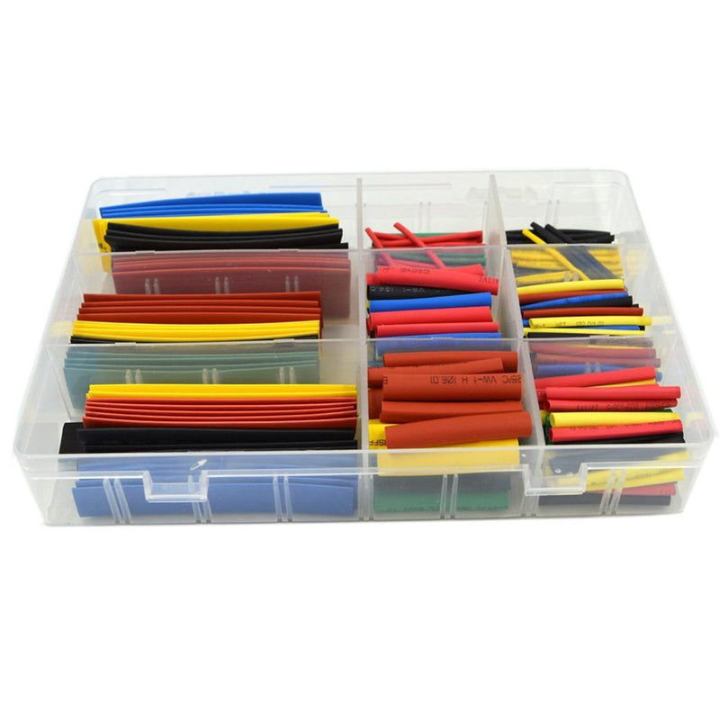 URBEST®328 Pcs Assorted Heat Shrink Tube 5 Colors 8 Sizes Tubing Wrap Sleeve Set Combo