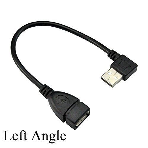 UCEC USB 2.0 Extension Cable - Left Angle A Male to Female - 0.7 Feet (20cm) 20cm Left Angle