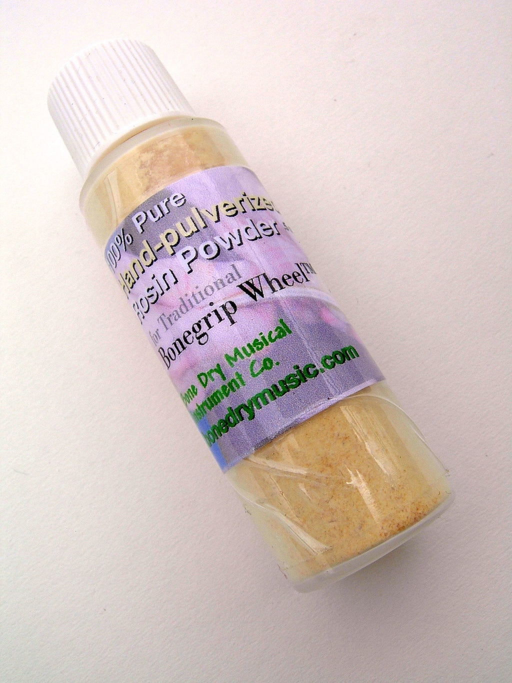 Hand-pulverized 100% Pure Rosin Powder, vial, Net Wt: .35 oz (9.5 g), Vol: .5 oz