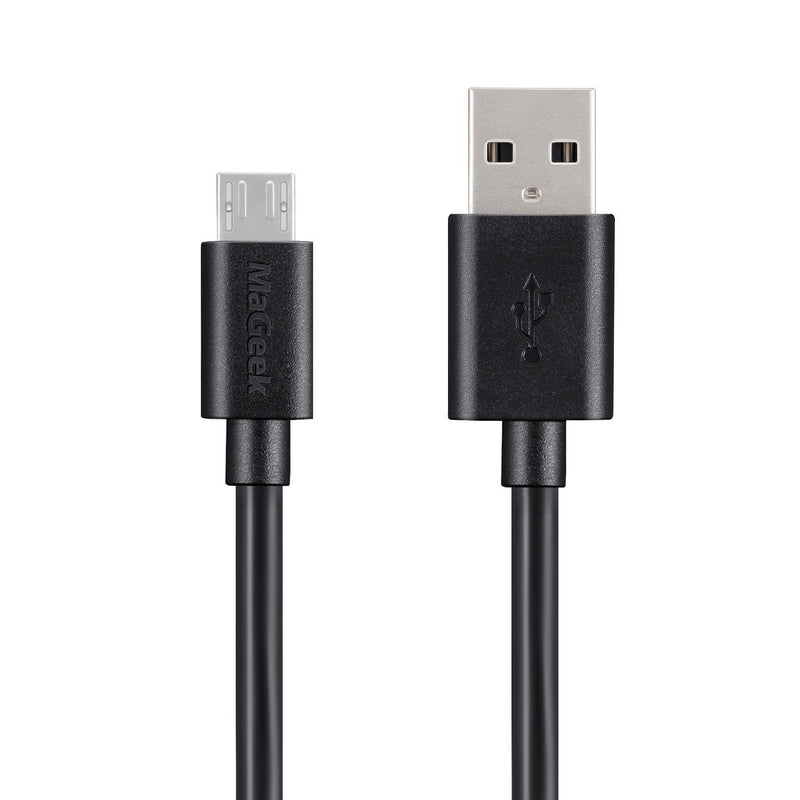 MaGeek 10ft / 3.0m Premium Extra Long Micro USB Cable High Speed USB 2.0 A Male to Micro B for Samsung, HTC, Sony, Motorola, LG, Google, Nokia and More (Black) 1pc_Black