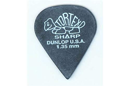 [AUSTRALIA] - Dunlop Tortex Sharp 135 Black (Pack of 12) 1.35 mm 
