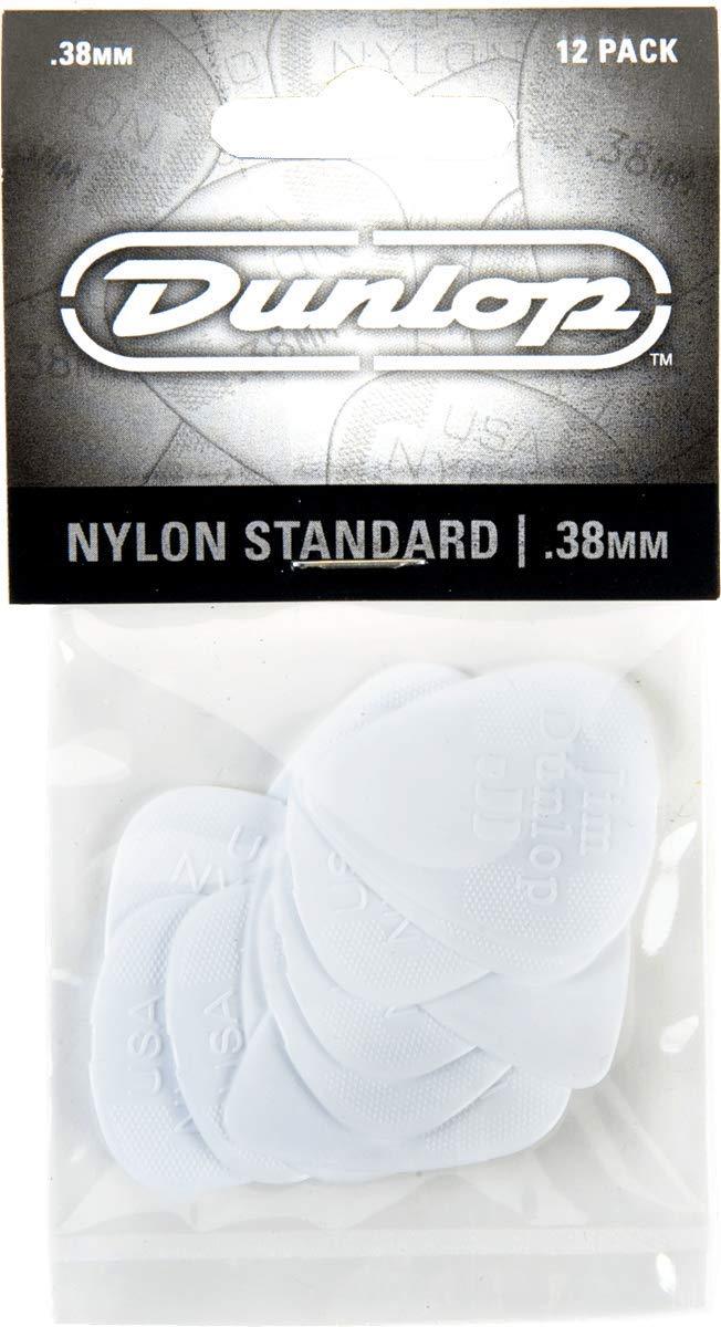 Dunlop 44P.38 Nylon Standard, White, .38mm, 12/Player's Pack