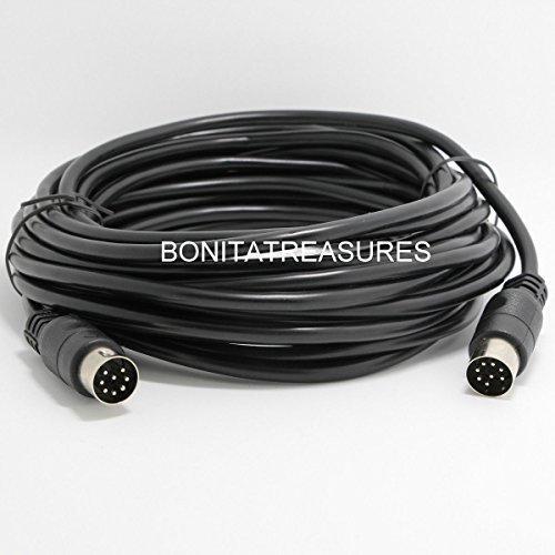 [AUSTRALIA] - Large 8 Pin Din Male-Male 25 ft Foot Cable Audio Midi Wire 25 feet for Peavey Sanpera Pedal 