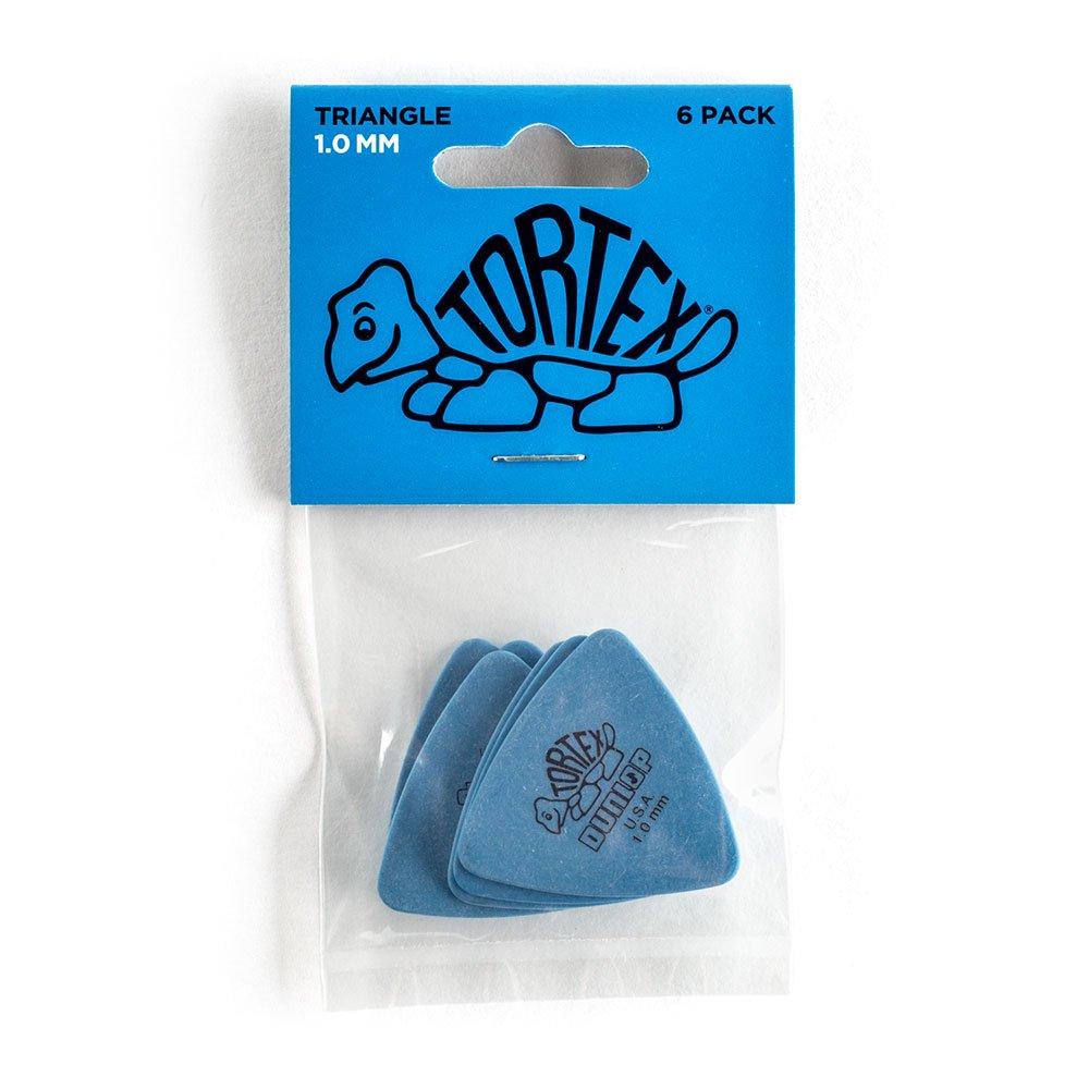 Dunlop 431P1.0 Tortex Triangle, Blue, 1.0mm, 6/Player's Pack