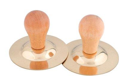 Student Finger Cymbals w/Wood Handles/Knobs - 1 Pr