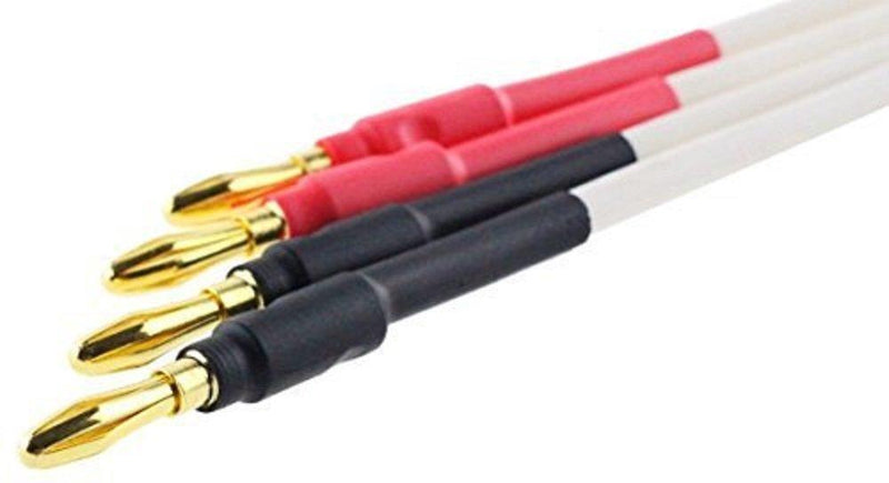 [4-Pack] HiFi Speaker Cable Jumpers Wire/Assembled (Banana Plug to Banana Plugs) White/ジャンパーケーブル バナナプラグ⇔バナナプラグ/하이파이 점퍼케이블/Wva-bw03